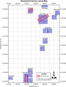 geophysical survey layout map